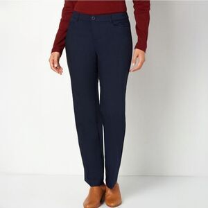 Christopher & Banks Navy Modern Fit Straight Leg Petite Trouser
